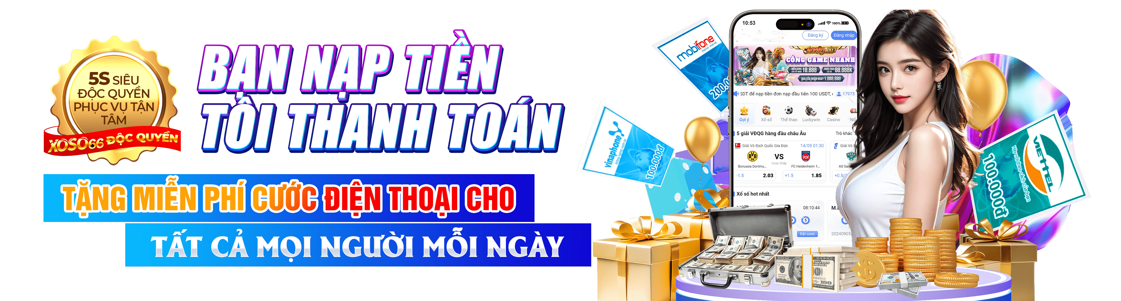 Hình ảnh quảng cáo của vn188 hiển thị nền tảng và các lợi ích